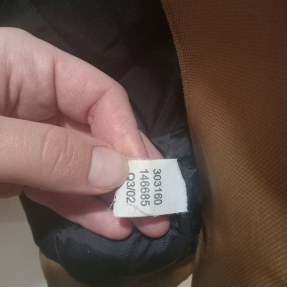 Vtg Barn Jacket Chore Coat Tan Jacket Brown Corduroy Collar Old Navy XXL - Picture 9 of 11